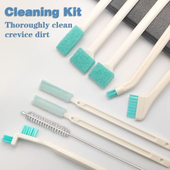 Small Household Cleaning Brushes by ELEMGULY,18 Pcs Crevice Brush for Hole, Gap, Corner, Space, Micro Crevice Scrub Cleaner Tool for Bottle, Keyboard, Window, Door Track