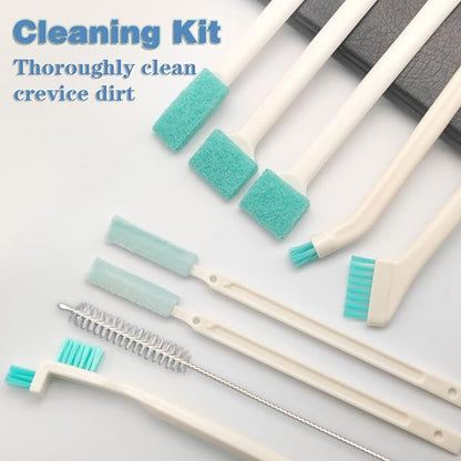 Small Household Cleaning Brushes by ELEMGULY,18 Pcs Crevice Brush for Hole, Gap, Corner, Space, Micro Crevice Scrub Cleaner Tool for Bottle, Keyboard, Window, Door Track