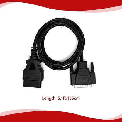 Main Cable Fit for INNOVA 3100 3110 3120 3130 3130C 3140 3150 3160 31703 31603 31403 5610 DB25 OBD2 Diagnostic Scanner, 16-PIN Male to 25-PIN Male OBD-II Test Connector Adapter - 5.1ft/155cm