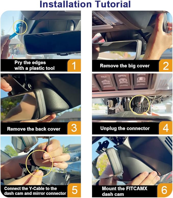 Fitcamx 4K Dash Cam Suitable for RAM 1500 TRX Classic (Model A) 2019 2020 2021 2022 2023 2024 Rebel Big Horn Laramie, OEM Look, UHD 2160P Video, WiFi&APP, Loop Recording G-Sensor, Plug&Play, 64GB Card