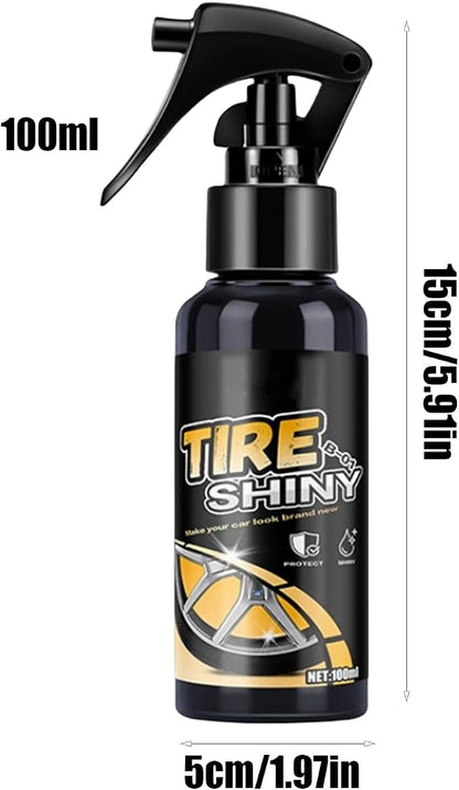 Tire Shine Spray - Shine Protectant | Tire Cleaner | 50ml/100ml Sturdy Rim Shiine Solution | Auto Tyre Polishing Coating Product for Truck Rv Sedan Vehicle Owners Maintenance Managers Road Trip