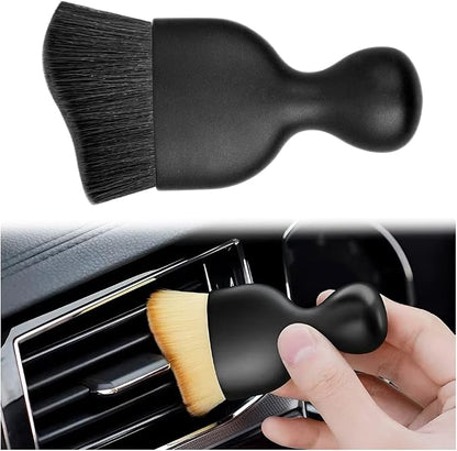 BELOMI Car Detailing Brush, Auto Interior Dusting Brush, Car Soft Bristle Cleaning Tool, Universal Car Interior Crevice Brush for Dashboard, Air Conditioner Vents, Leather, Computer (Black)
