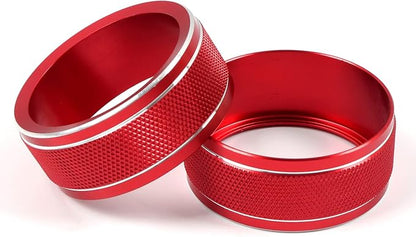 HIGH FLYING for Subaru WRX STI 2015-2021/Forester 2014-2018/XV Crosstrek 2013-2017 Car Center Console A/C Air Control Switch Ring Trim Aluminum Alloy Red 3pcs