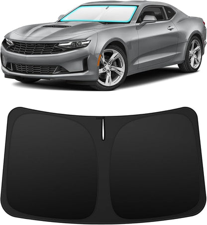 INSAUTO Custom Fit Windshield Sun Shade Accessories for Chevrolet/Chevy Camaro 2016-2024, Foldable Front Window Sunshade, UV & Heat Reflector, Keeps Interior Cool, Includes Storage Bag