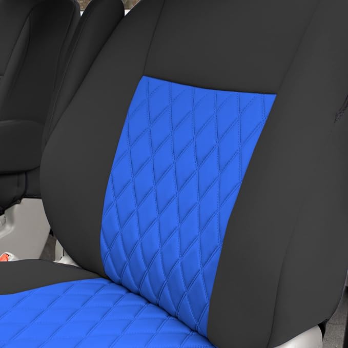 FH Group Custom Fit Car Seat Covers Specifically Made for 2011-2020 Toyota Sienna 7 Seater with Ultraflex Neoprene Water Resistant Automotive Seat Covers - Full Set Blue