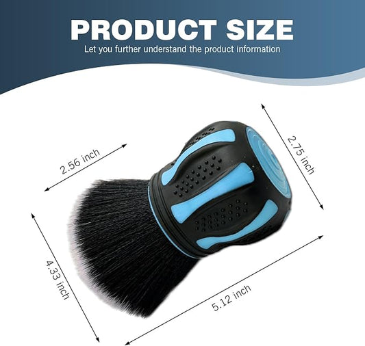 Car Detailing Brush, Multifunctional Soft Cleaning Brush for A/C Vents and Seat Gaps, Non-Slip Handle Ball-Shaped Multi-Function Cleaning Tool with Storage Rack, for Most Cars (Blue)