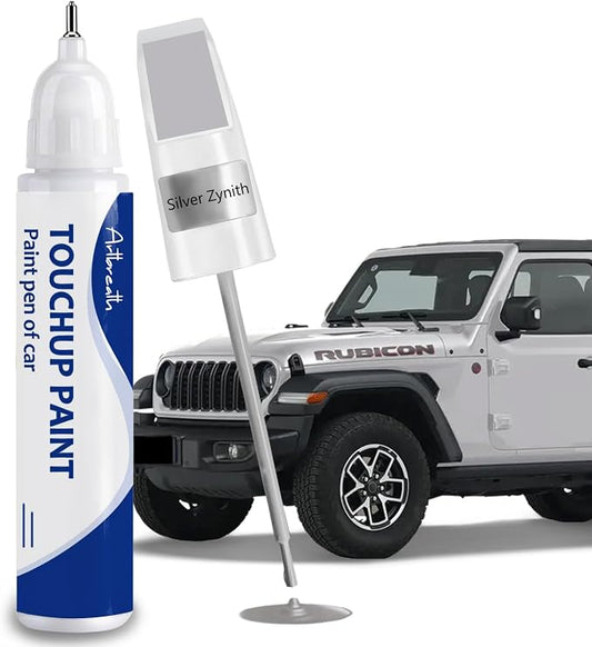 Silver Zynith(PSE/SSE) Touch Up Paint for JEEP-Exact Match–Chips and Nicks Car Paint Scratch Repair Kit Automotive Paint Pen for Wrangler-JK/Commander/Compass/Grand-Cherokee/Liberty/Patriot/Renegade