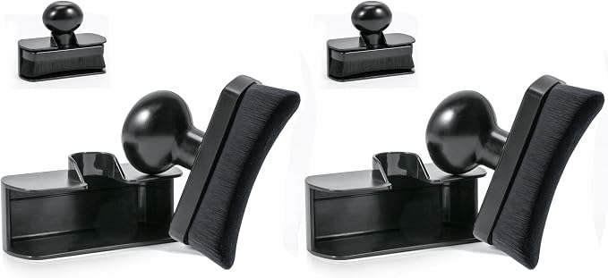 Car Tire Shine Applicator,Vegan Tire Shine Applicator with Curved Brush Head - Large Automotive Tire Dressing Applicator Brush with Storage Stand for Tire Detailing, 3.6 Inch Length -2pcs (Black)
