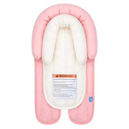 COOLBEBE Upgraded 2-in-1 Babybody Supports for Newborn Infant - Extra Soft Breathable Car Seat Insert Cushion Pad, Perfect for Carseat, Stroller, Swing, Bouncer, Pink
