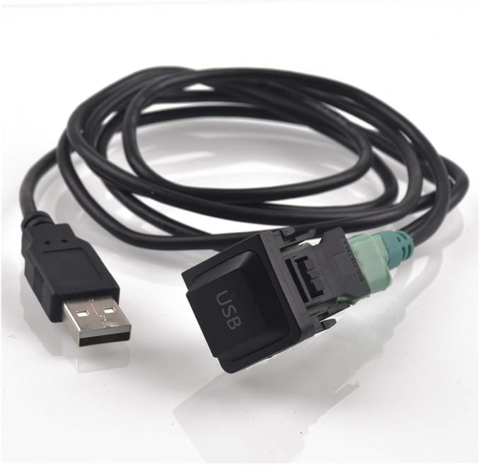 FANGSHUILIN DIY Car USB Adapter Audio USB Cable Switch Fit for Volkswagen Fit for VW Golf MK5 MK6 VI 5 6 Jetta CC Tiguan Passat B6