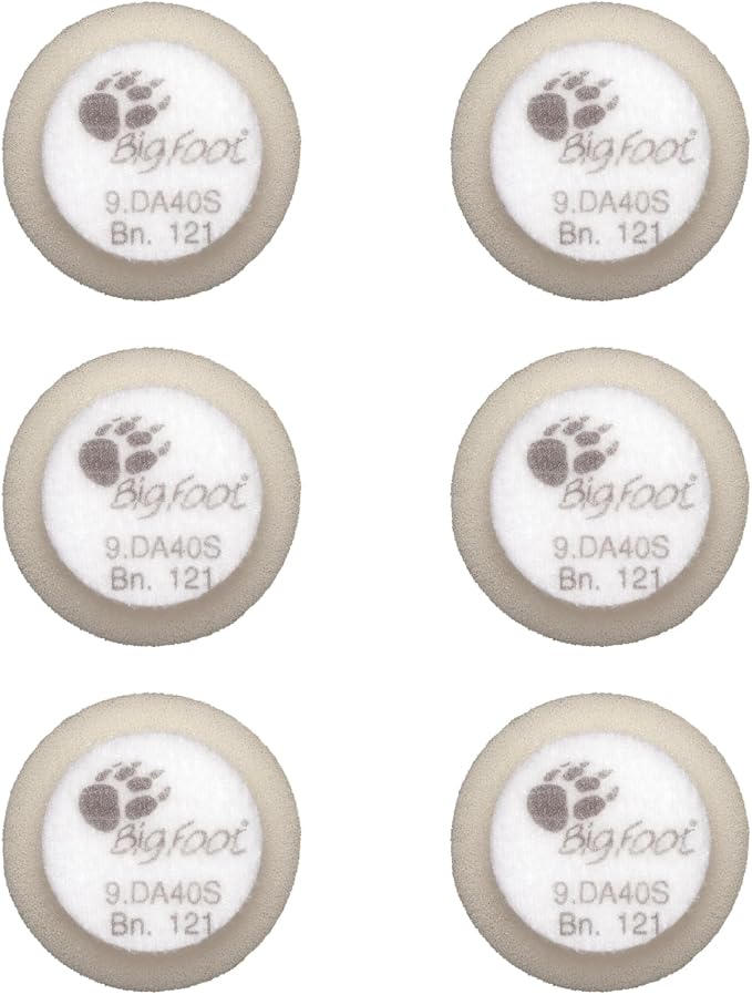 RUPES 40mm Pack of 6 White D-A Ultra-FINE Polishing Foam Pads | Ideal for Extremely Fine Paint Correction & Gloss Enhancement | Improves Finishing Performance | Compatible with 1.5" Backing Plate