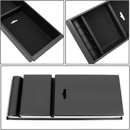 DNA MOTORING Center Console Organizer Tray Compatible with 15-19 F150 with Bucket Seats, Armrest Storage Box, ZTL-Y-0073