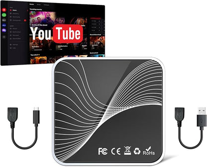 Spedal Car TV Adapter | CarPlay AI Box with YouTube, HDMI Input for TV Stick/Game Console, Wireless CarPlay Adapter, Android Magic Box for Cars with Wired CarPlay