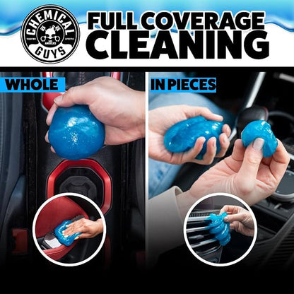 Chemical Guys Sticky Icky Car Cleaning Gel, Green Apple, Interior Car Cleaner, Reusable Automotive Crevice & Interior Dust Cleaner for Air Vents, Consoles, Cup Holders & Keyboards, 4 Pack (100g Each)