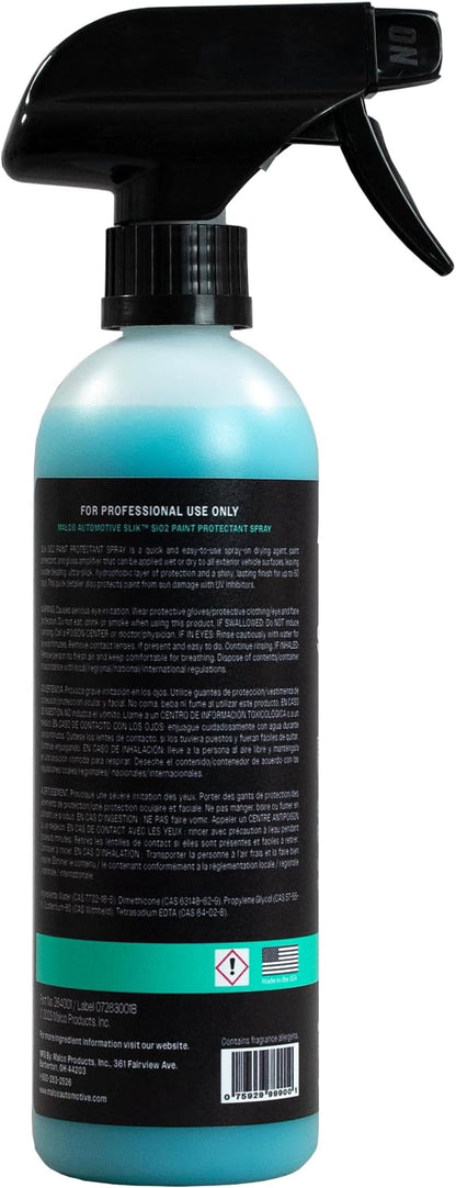 Malco SLIK SiO2 UV Paint Protection + Shine Spray for Vehicles (60-Day Advanced Protection & Shine) - Rejuvenates and Protects Exterior Finishes with Deep Shine/UV and Environmental Shield (264016)