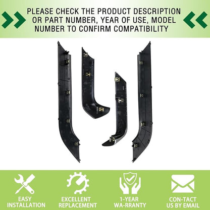 4PCS Door Armrest Cover Trim Kit Front&Rear Left Right Side Door Panel Arm Rest Bezel Synthesis Gray Compatible with 2014-2020 Chevy Silverado GMC Sierra