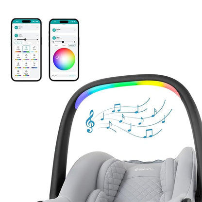 Evenflo LiteMax NXT Rear-Facing Lightweight Preemie and Infant Car Seat 3-30lbs with SensorySoothe. Easy Install with Base (Quartz)