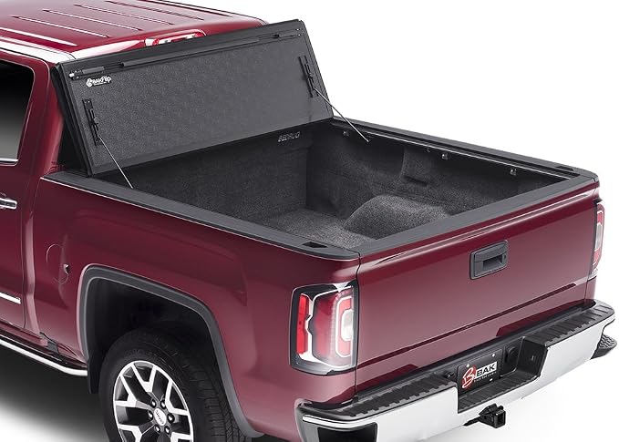 RealTruck BAK BAKFlip FiberMax Hard Folding Truck Bed Tonneau Cover | 1126133 | Fits 2020 - 2026 Chevy/GMC Silverado/Sierra 2500/3500 6' 10" Bed (82.2")