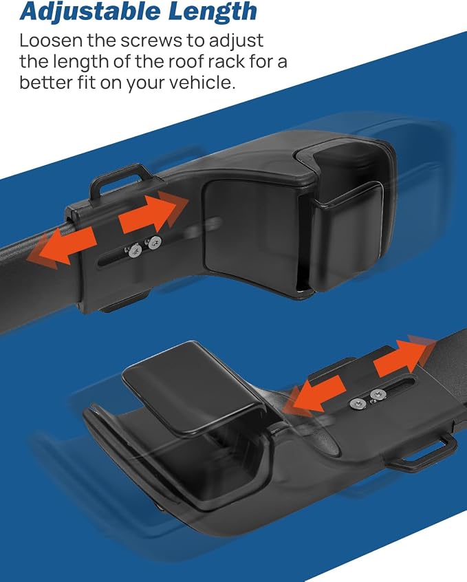 JOYTUTUS 300lbs Lockable Roof Rack Cross Bars Compatible with Hyundai Santa Fe & Santa Fe Hybrid with Raised Side Rails (Not for SE) 2024-2026, Heavy Duty Aluminum Roof Rails Crossbars