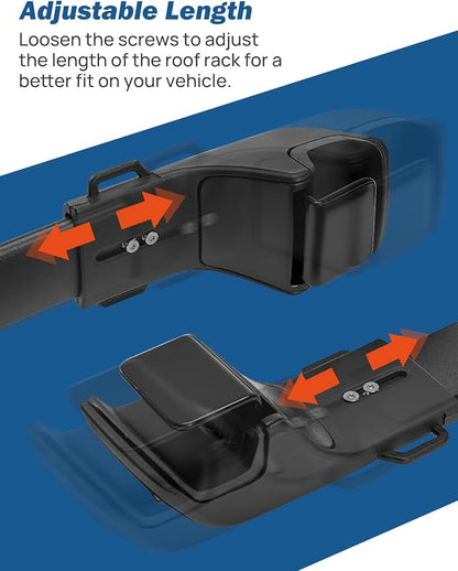 JOYTUTUS 300lbs Lockable Roof Rack Cross Bars Compatible with Hyundai Santa Fe & Santa Fe Hybrid with Raised Side Rails (Not for SE) 2024-2026, Heavy Duty Aluminum Roof Rails Crossbars