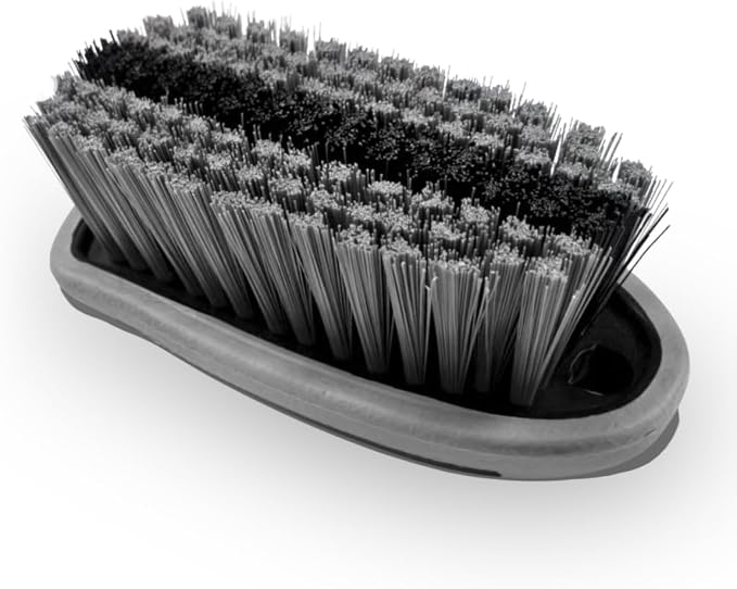 Car Carpet and Upholstery Cleaning Brush, Stiff Bristle Car Detailing Carpet Scrub Brush with Hanging Hole, Vehicle Interior Detailing Brushes for Floor Mats, Couch, Leather Seat (Gray)