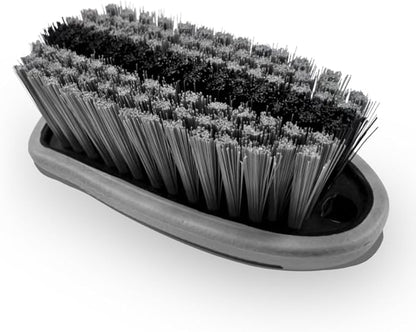 Car Carpet and Upholstery Cleaning Brush, Stiff Bristle Car Detailing Carpet Scrub Brush with Hanging Hole, Vehicle Interior Detailing Brushes for Floor Mats, Couch, Leather Seat (Gray)