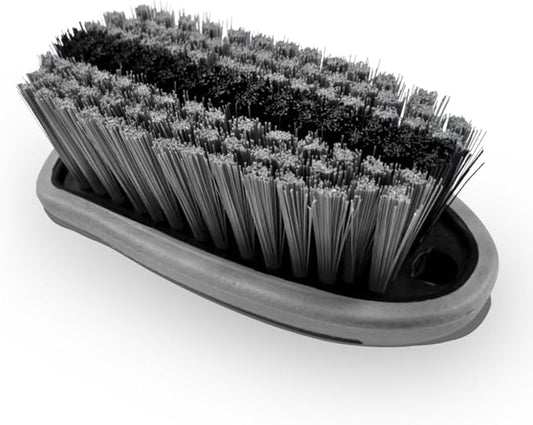 Car Carpet and Upholstery Cleaning Brush, Stiff Bristle Car Detailing Carpet Scrub Brush with Hanging Hole, Vehicle Interior Detailing Brushes for Floor Mats, Couch, Leather Seat (Gray)