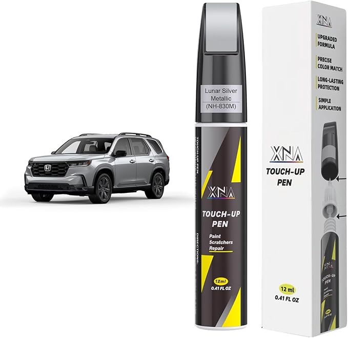 XNA Lunar Silver Metallic(NH-830M) for Honda Touch Up Paint, Car Scratch Remover for Nicks and Chips Repair, 2-In-1 Quick & Easy Fix Car Scratch Repair Kit with Exact Color-Matched