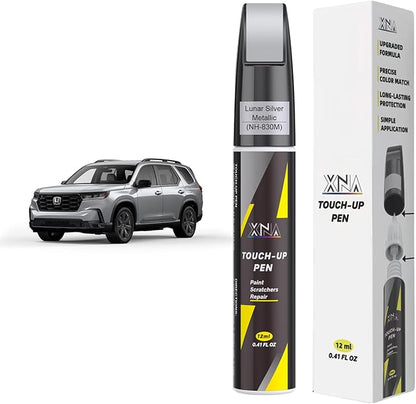 XNA Lunar Silver Metallic(NH-830M) for Honda Touch Up Paint, Car Scratch Remover for Nicks and Chips Repair, 2-In-1 Quick & Easy Fix Car Scratch Repair Kit with Exact Color-Matched