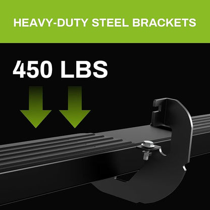 AUTOSAVER88 6 Inches Running Boards Compatible with 2019-2026 Chevy Silverado/GMC Sierra 1500 Crew Cab, 2020-2026 2500HD 3500HD, Black Stainless Steel Side Steps Nerf Bars