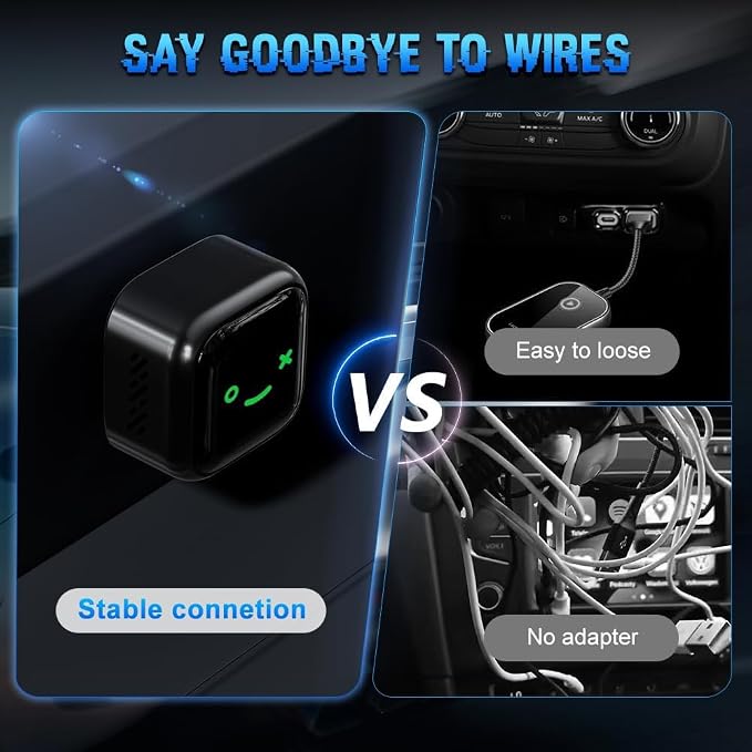 Wireless CarPlay Adapter for Android/iPhone (2 in 1) - 2026 Upgrade Wired CarPlay,Mini Size,Plug and Play,Perfect Compatible with Built-in Wired Apple CarPlay and Android Auto Cars-Black