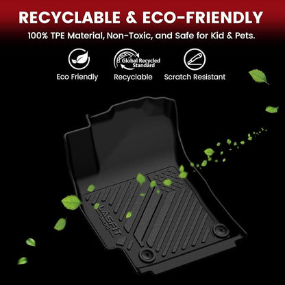 LASFIT Floor Mats & Cargo Mat for Hyundai Elantra Manual 2021-2026(Only Fit Gas) / Elantra N Manual 2022-2026,All Weather TPE Custom Fit Floor Liners Car Mats & Trunk Mats Accessories, Black
