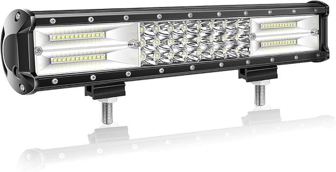 Willpower 12 inch 180W LED Light Bar Triple Row Spot Flood Combo Beam Off Road Driving Lights Waterproof Work Light for Jeep Trucks SUV ATV UTV Boat Lights, 12V 24V
