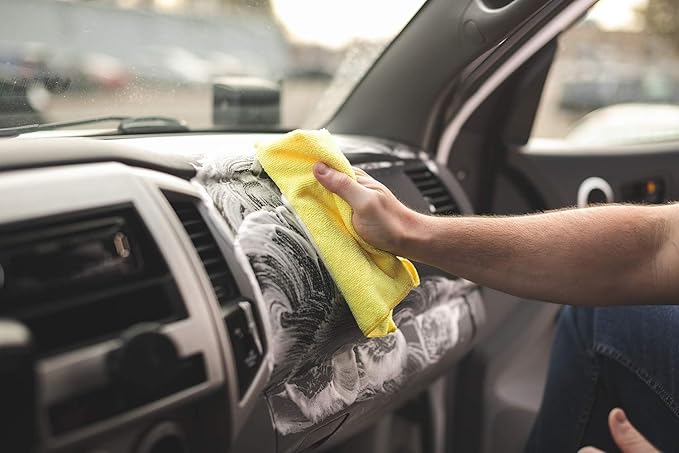 P & S PROFESSIONAL DETAIL PRODUCTS Xpress Interior Cleaner – Safe for Leather, Vinyl, Plastic & More, Removes Dirt, Grease & Oil, No Residue, Fresh Scent, No Dilution Needed - 1 Gallon