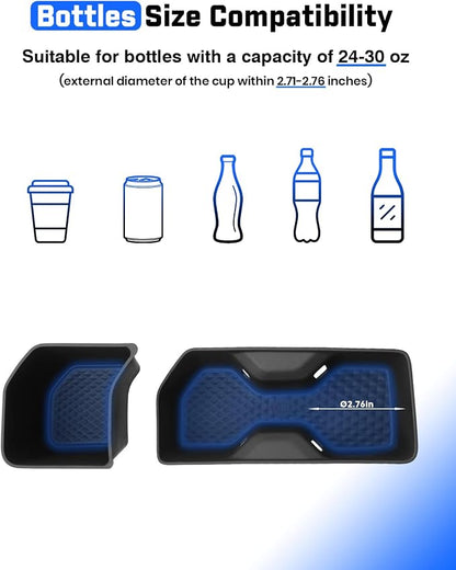 Autorder 2PCS Cup Holder Inserts for 2024 2025 2026 Toyota Grand Highlander Accessories,Silicone Grand Highlander Center Console Cup Holder,Anti-Slip Waterproof Storage Accessories