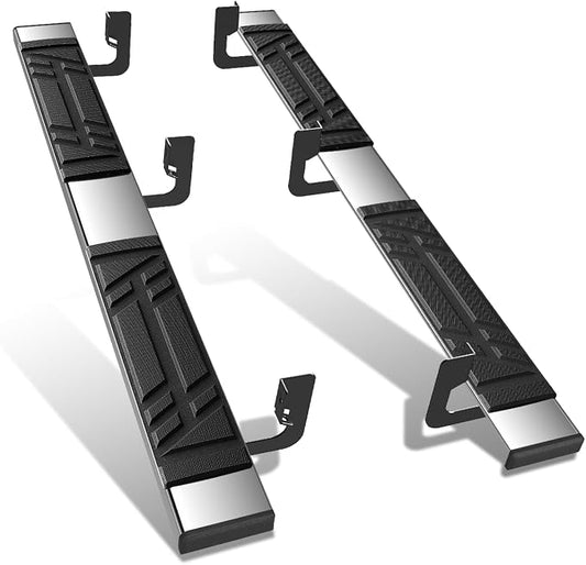 DNA Motoring 6.5" Flat Running Boards Side Step Nerf Rails Bars Compatible with 2004-2014 Ford F150, Fits Extended Cab Models, STEPB-U-F15004-T1-E