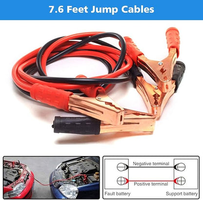 STDY Car Roadside Emergency Kit, Vehicle Truck Safety Road Side Assistance Kits Auto Accessory, with Jumper Cables, Tow Rope, Reflective Triangle, Tire Pressure Gauge, etc