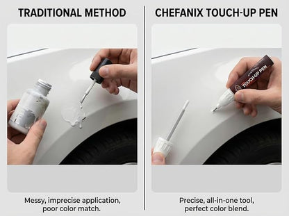 Silver Touch Up Paint for Cars & Motorcycles – Car Scratch Remover, 2-in-1 Brush & Pen, Paint Scratch Repair Kit with Quick-Dry Formula for Multi-Brand Vehicles
