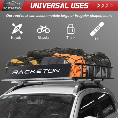 74”x39”x8” Roof Cargo Rack for SUV Car Trucks,Heavy Duty Cargo Basket Anti-Rust Top Luggage Rack