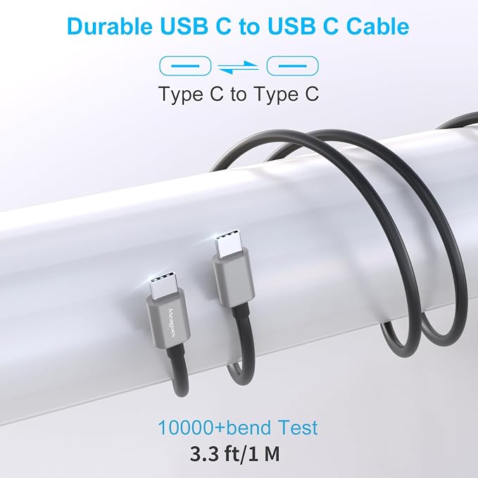 67.5W Gray Car Charger USB C Super Fast Charging, 45W USBC&QC3.0 Port Plug for iPhone 17 Pro Max/Air/16/15/iPad, Samsung S26 Android Cell Phone, Dual 12V Cigarette Lighter Adapter+3.3 ft Type C Cable