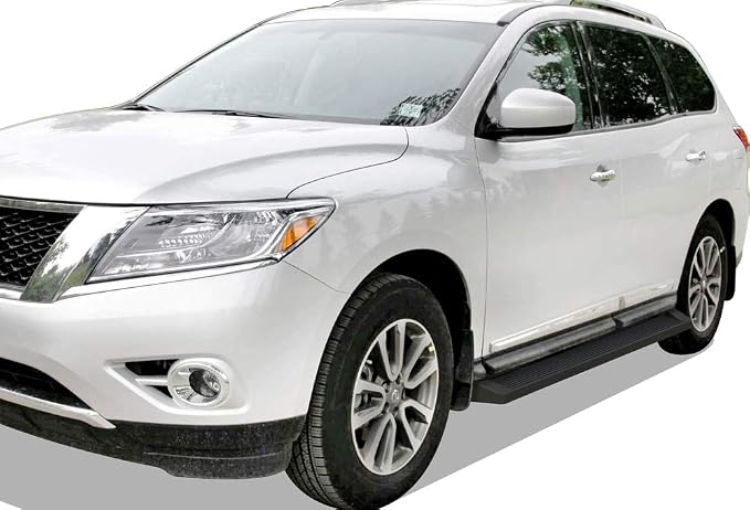 APS Running Boards (Nerf Bars Side Steps Step Bars) Compatible with Nissan Pathfinder 2005-2012 (Black Powder Coated Running Board Style)