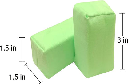 Detailer's Preference Suede Scratch-Free & Streak-Free Microfiber Coating Applicators, Minimal Absorption to Save Wax & Coatings with Hidden Stitching & Ergonomic Design, Green, 10-Pack