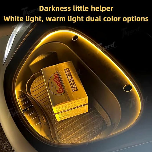 Tlyard Front Trunk LED Lights Strip for Tesla Model 3 Highland 2024 2025 2026 Back Interior Frunk Lightning Waterproof &High Brightness Strip for Tesla Model 3 Accessories Warm White