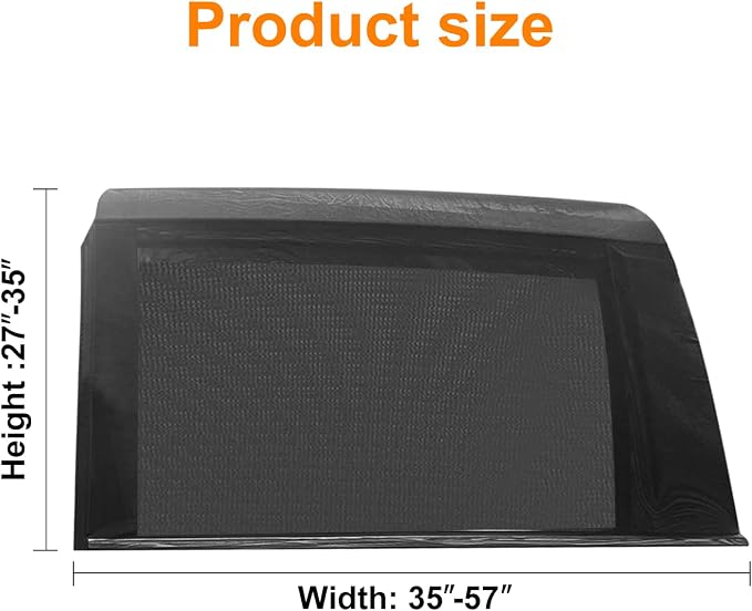 2 Packs Mesh Car Window Screen for MPV Sliding Door,Single Layer Sunshade for Large Square Car Truck Windows