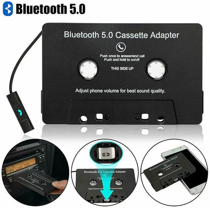 Bluetooth Car Audio Tape Cassette Adapter Converter Max 10M Data Transfer for Smartphones