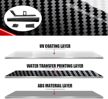 TKREENO Fit for Honda 10th Gen Civic 2016 2017 2018 2019 2020 2021 Accessories Carbon Fiber Color Car Interior Center Console Dashboard Stripe Panel Cover Air Vent Frame Trims Sticker