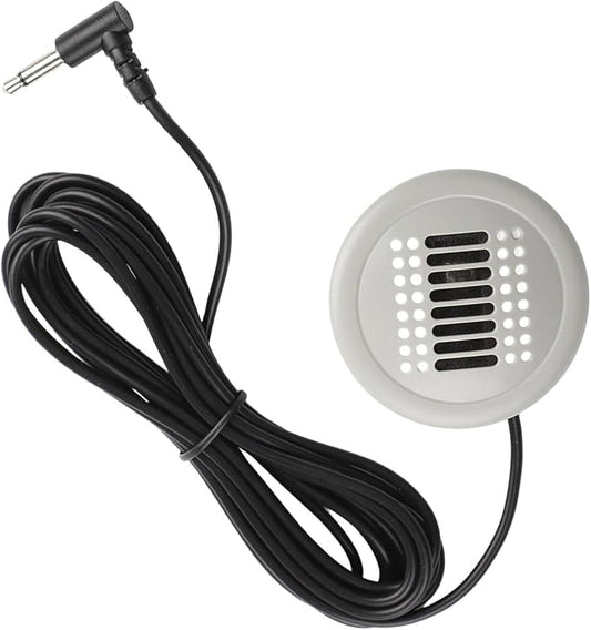 3.5mm Wired Car Audio Microphone, with 300cm Extension Cable, for Compatible for Android Navigation Radio, for BMW for Mercedes-Benz for Skoda for Multivan ABS Shell Gray