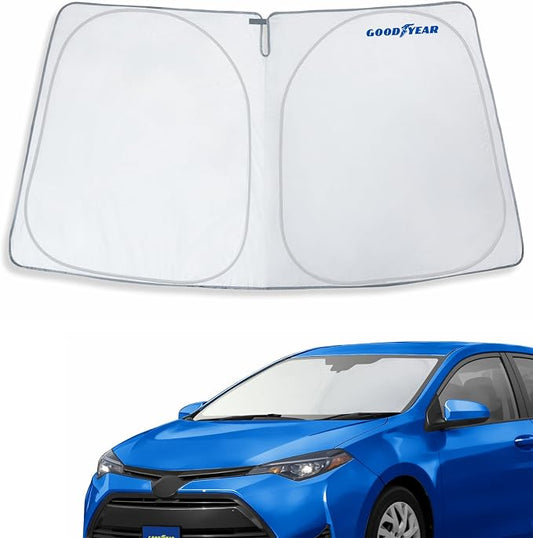 Goodyear Foldable Windshield Sunshade for Toyota Corolla 2014-2019, Car Accessories, Sunshade Cover, Sun Shade Car Windshield, Window Sun Blocker - GY008269