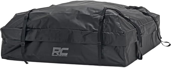 Rough Country Roof Mounted Cargo Bag - 15 Cu.Ft., Weatherproof, Includes Storage Bag, Gray Color