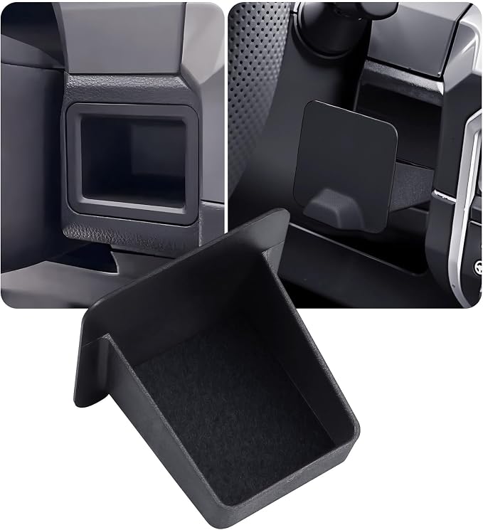 Center Console Organizer Drawer Storage Tray for Toyota Tacoma 2026 2025 2024 4th Gen & Toyota 4Runner 2026 2025 6th Gen, Interior Accessories Wheel Cubicle Hidden Cubby Insert Tray, Black